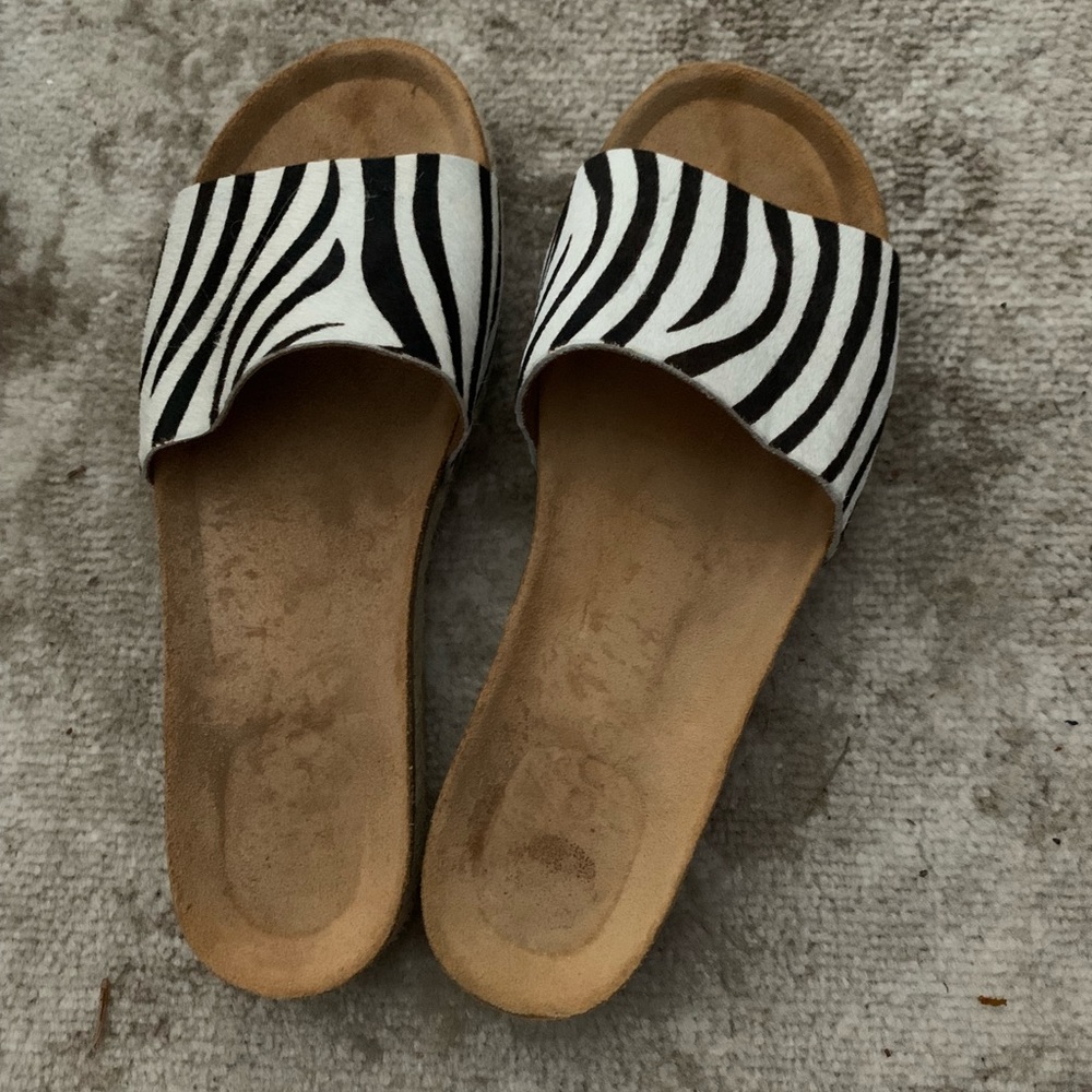 Yokono Zebra Platform Sandal Espadrille